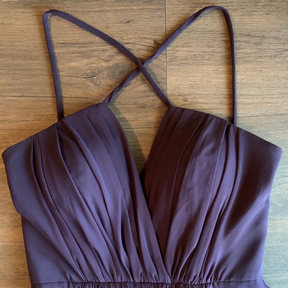 Bill Levkoff style 1405 plum evening dress - Picture 3 of 9